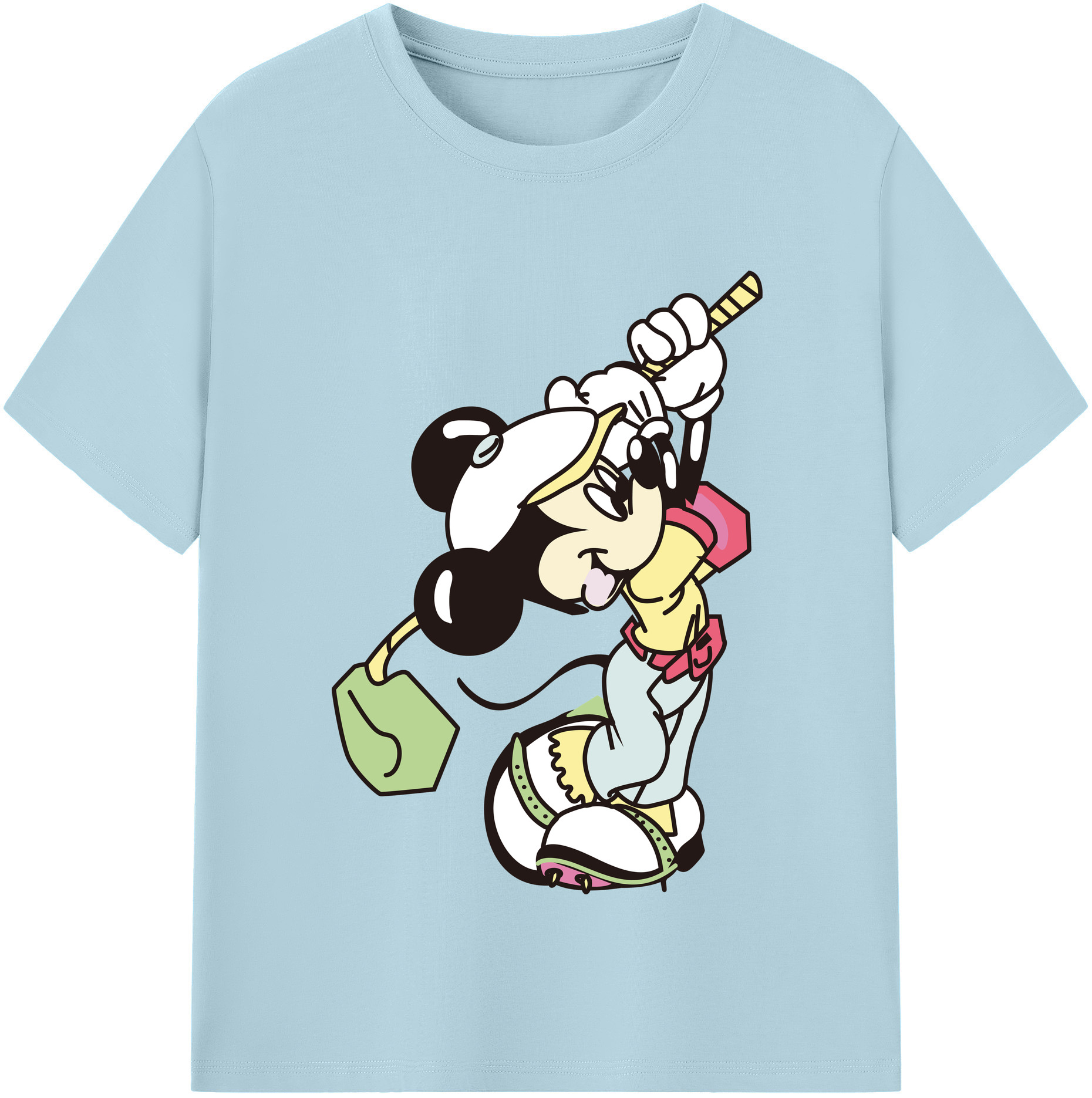（画像用） ミッキーマウス Mickey Mouse 綿100％半袖Tシャツ（フロントプリント）